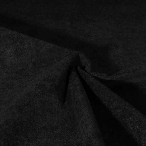 Tissu Velours d'ameublement texturé Genova Noir - Par 10 cm