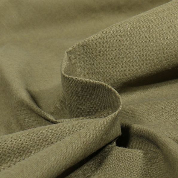 Coupon Tissu Coton uni Vert kaki - Coupon de 500 cm