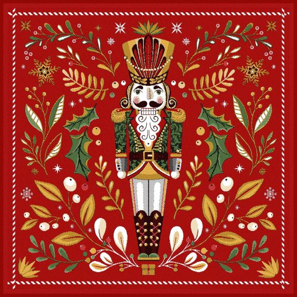 Carré Simili cuir Roi casse noisette