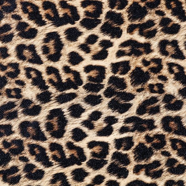 Simili Cuir Peau de Léopard beige, caramel et noire - Par 50 cm