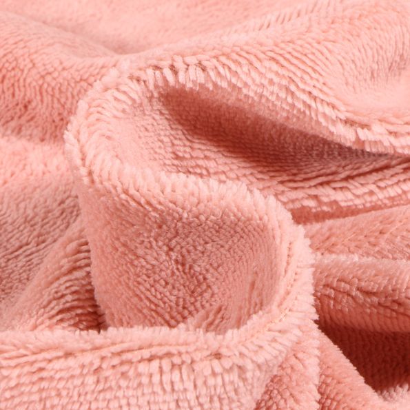 Tissu Micro Éponge Bambou Téa Rose nude - Coupon de 30 cm