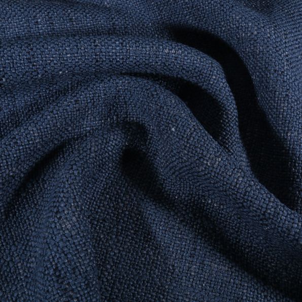 Tissu d'ameublement Normandie uni Bleu marine - Par 10 cm