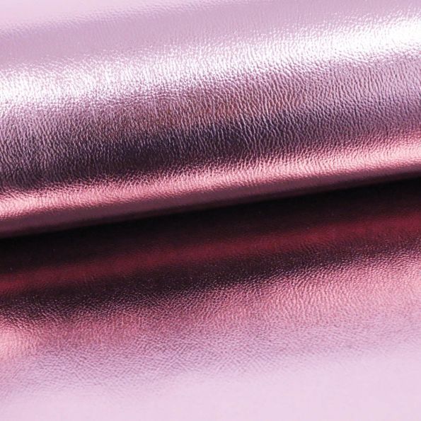 Simili Cuir Premium Métallisé Rose - Par 50 cm