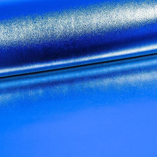 Simili Cuir Premium Métallisé Bleu Roi - Par 50 cm