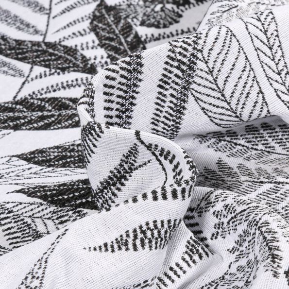 Tissu Jacquard Rossini sur fond Blanc - Par 10 cm