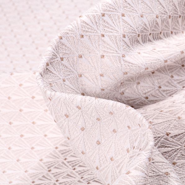 Tissu Jacquard Sinatra Gris perle - Par 10 cm