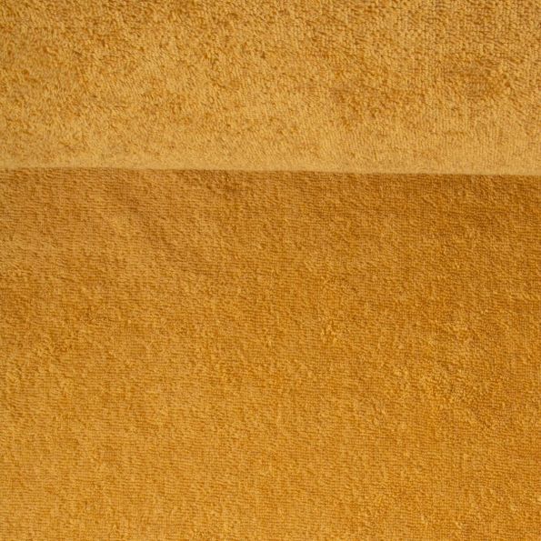 Tissu Eponge Spa 400 g/m2 uni Jaune moutarde - Par 10 cm