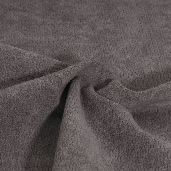 Tissu Jacquard d'ameublement Ultraclean uni Gris acier - Par 10 cm