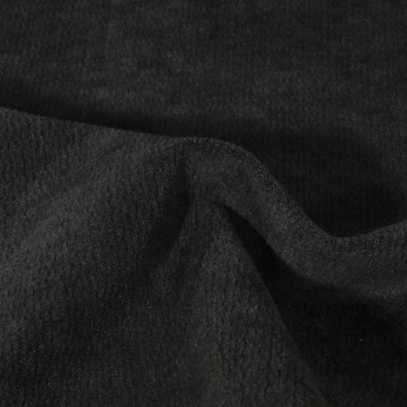 Tissu Jacquard d'ameublement Ultraclean uni Noir - Par 10 cm