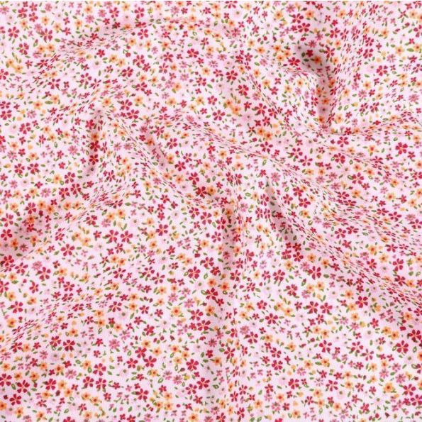 Tissu Coton imprimé Arty Victoria sur fond Blanc - Par 10 cm