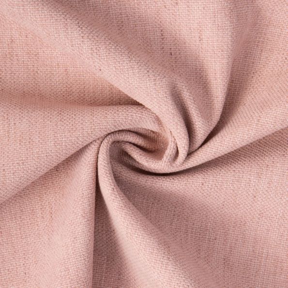 Tissu Lin d’ameublement toucher velours et envers antidérapant uni Bois de rose - Par 10 cm