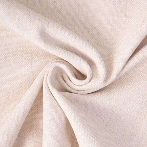 Tissu Lin d’ameublement toucher velours et envers antidérapant uni Ecru - Par 10 cm