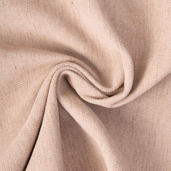 Tissu Lin d’ameublement toucher velours et envers antidérapant uni Naturel - Par 10 cm