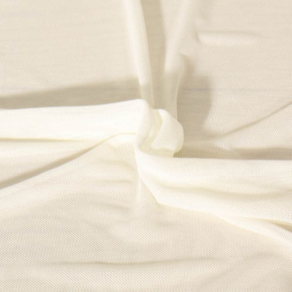 Tissu Tulle  extensible d'habillement Maëlyne uni Ecru - Par 10 cm