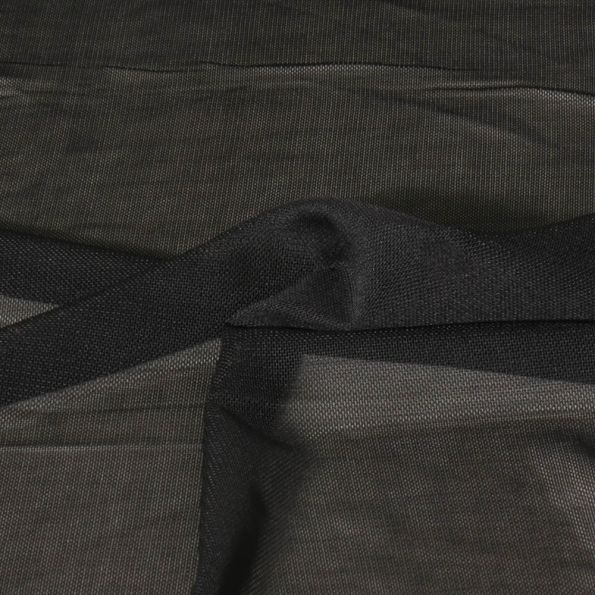 Tissu Tulle  extensible d'habillement Maëlyne uni Noir - Par 10 cm