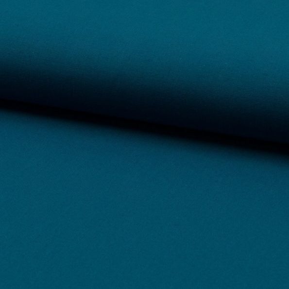 Coupon Tissu Coton uni Bleu pétrole - Coupon de 150 cm