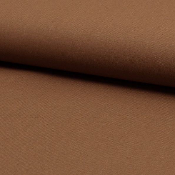 Coupon Tissu Coton uni Marron noisette - Coupon de 30 cm