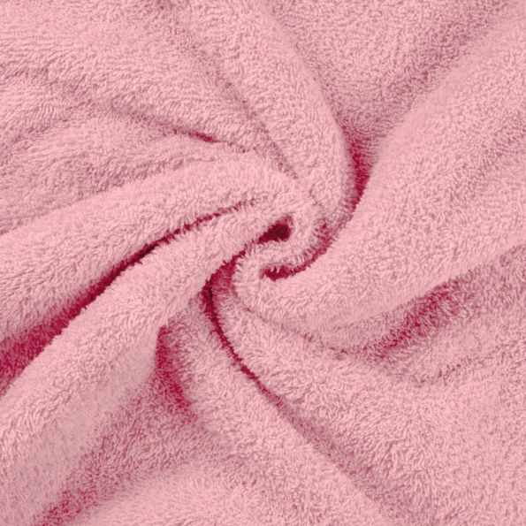 Coupon Tissu Eponge légère 340 g/m² uni Rose pastel - Coupon de 330 cm