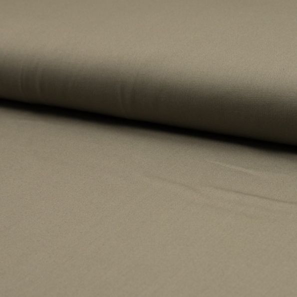 Tissu Popeline de coton unie Beige foncé - Par 10 cm