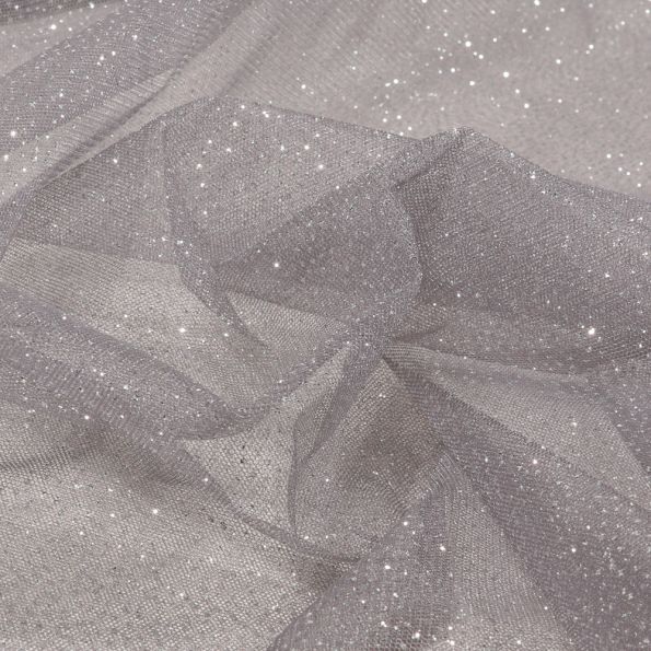Tissu Tulle Strass Pailettes Perle - Au mètre