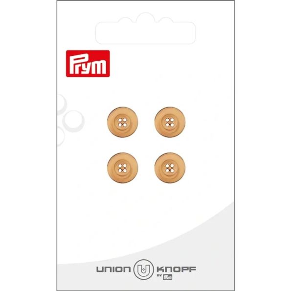 Bouton Prym Thomas creusé 10 mm x4 - Bois brûlé