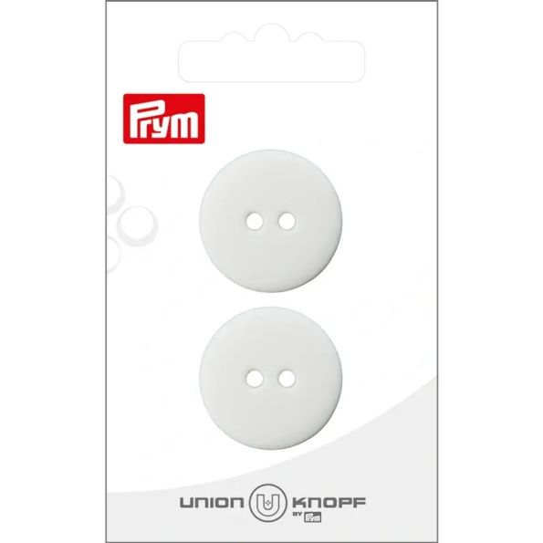 Bouton Prym Stella 25 mm x2 - Blanc