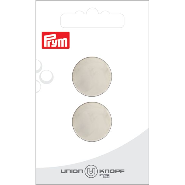 Bouton Prym Mathilde Métal lisse 20 mm x2 - Argent