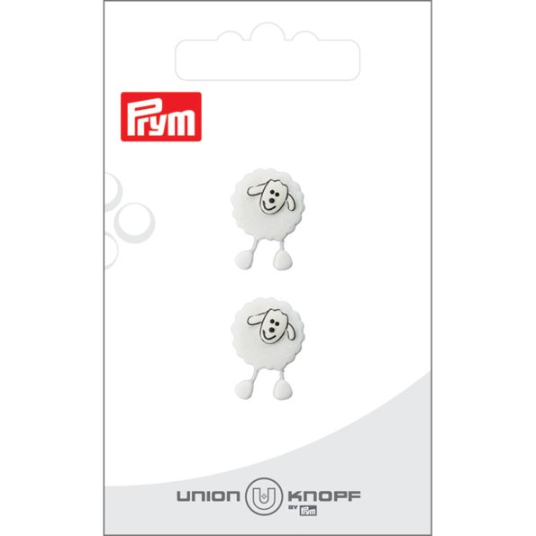 Bouton Prym Mouton 18 mm x2 - Blanc