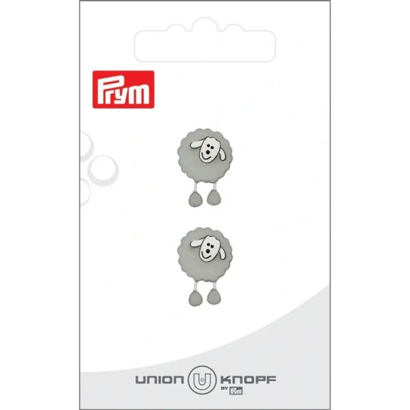 Bouton Prym Mouton 18 mm x2 - Gris clair
