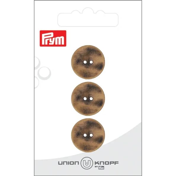 Bouton Prym Nick Métal 18 mm x3 - Laiton vieilli