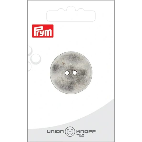 Bouton Prym Nick Métal 28 mm x1 - Argent vieilli