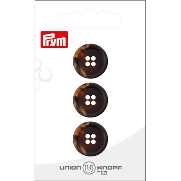 Bouton Prym Jacob 18 mm x3 - Marron marbré