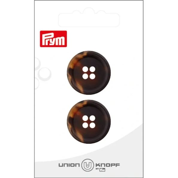 Bouton Prym Jacob 23 mm x2 - Marron marbré
