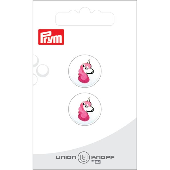 Bouton Prym Licorne 18 mm x2 - Blanc