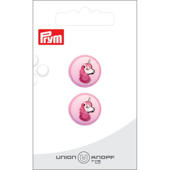 Bouton Prym Licorne 18 mm x2 - Rose