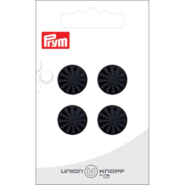 Bouton Prym Tiana 15 mm x4 - Noir