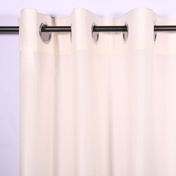 Rideau Microfibre Unie Lavandou Naturel - 140 x 280 cm