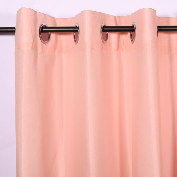 Rideau Microfibre Unie Lavandou Rose Pale - 140 x 280 cm