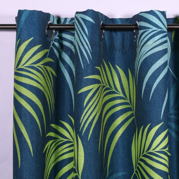 Rideau Imprimé Bergheim Bleu - 140 x 260 cm