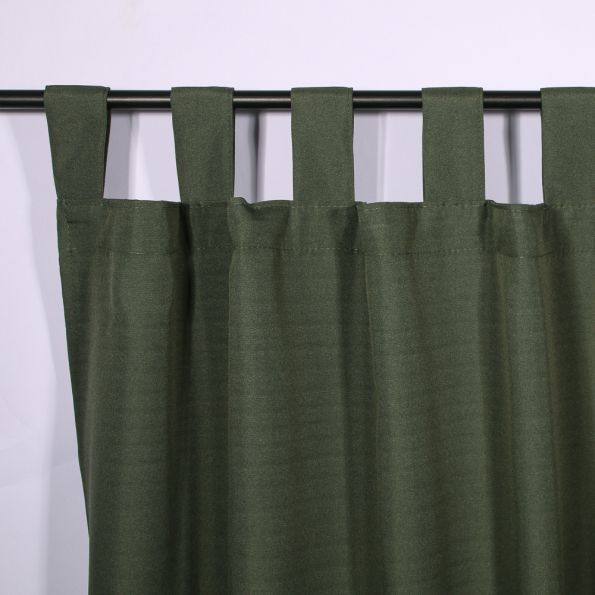 Rideau Uni à passants Manosque Kaki - 140 x 260 cm