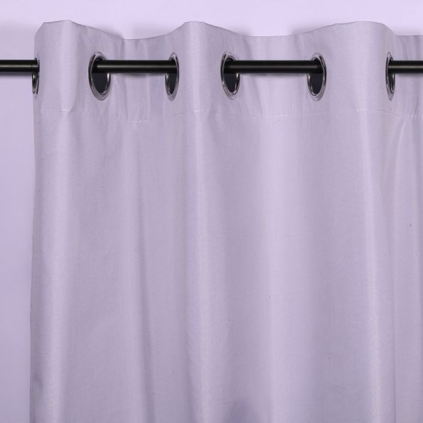 Rideau occultant thermique Microfibre uni Blanc - 140 x 260 cm