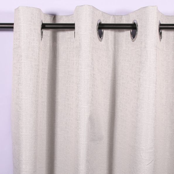 Rideau occultant Jacquard Limeuil Blanc - 140 x 260 cm