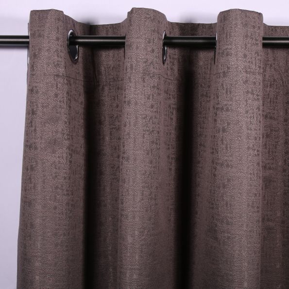 Rideau occultant Jacquard Limeuil Anthracite - 140 x 260 cm