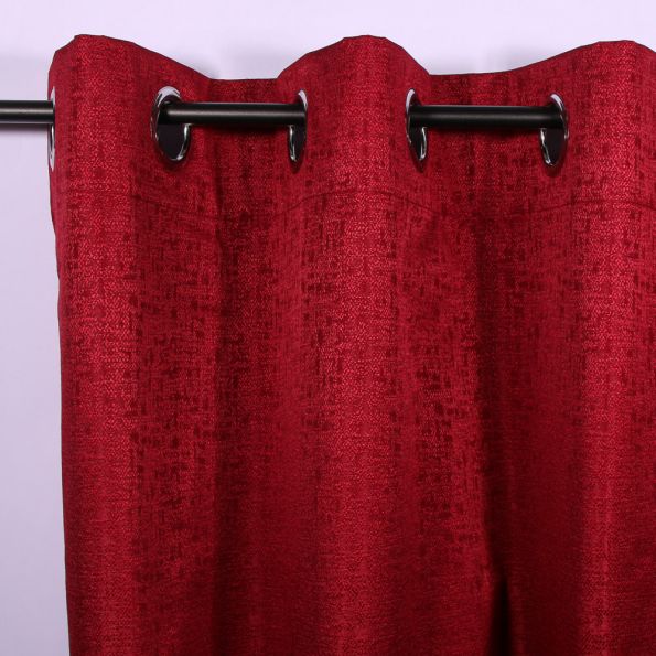 Rideau occultant Jacquard Limeuil Bordeaux - 140 x 260 cm