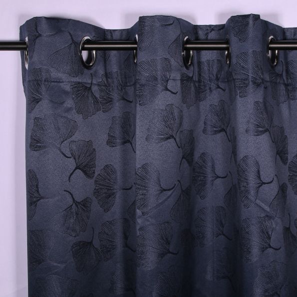 Rideau occultant Jacquard Moncontour Marine - 140 x 260 cm