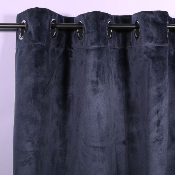 Rideau occultant Velours Uni Najac Marine - 135 x 260 cm