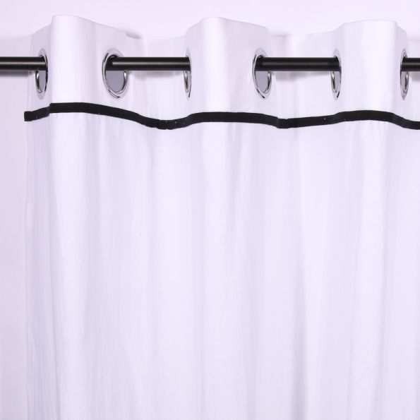 Rideau Coton lavé Piana Blanc - 135 x 240 cm