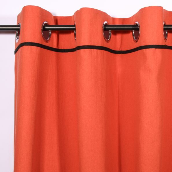 Rideau à oeillets Craftine 135 x 240 cm Coton lavé Piana Terracotta