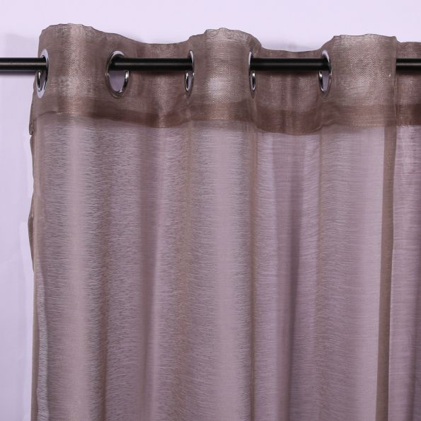 Rideau Voilage Sable Autoire Taupe - 140 x 240 cm