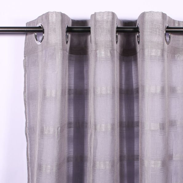 Rideau Voilage Sable Aiguèze Gris - 140 x 240 cm
